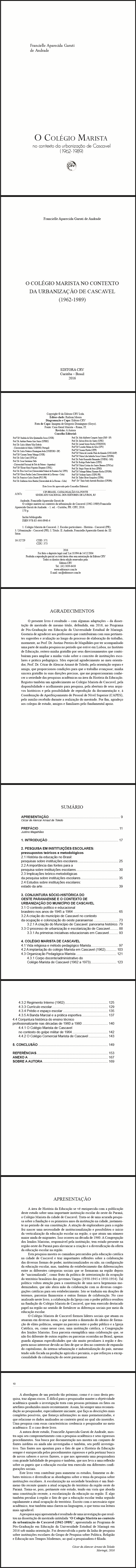 O COLÉGIO MARISTA NO CONTEXTO DA URBANIZAÇÃO DE CASCAVEL (1962-1989)